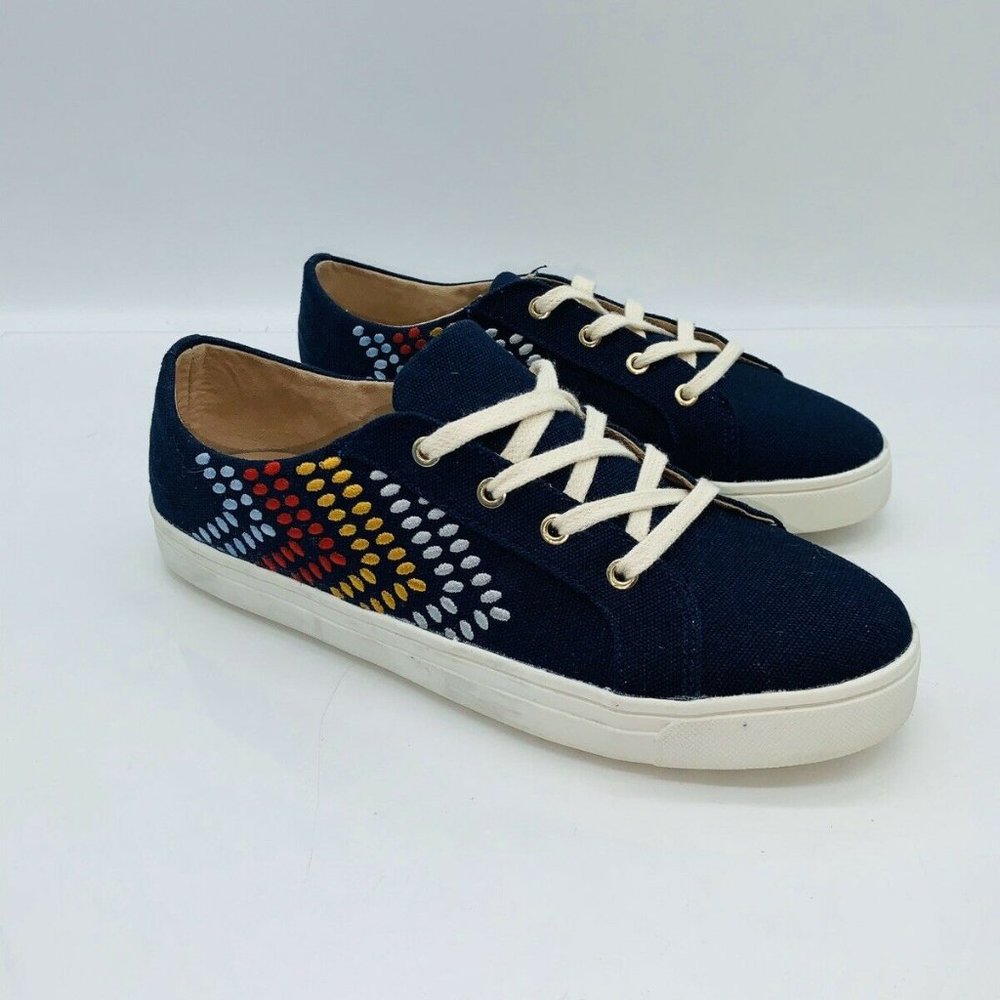 Jack Rogers Navy Luna Lace Up Canvas Sneaker 9